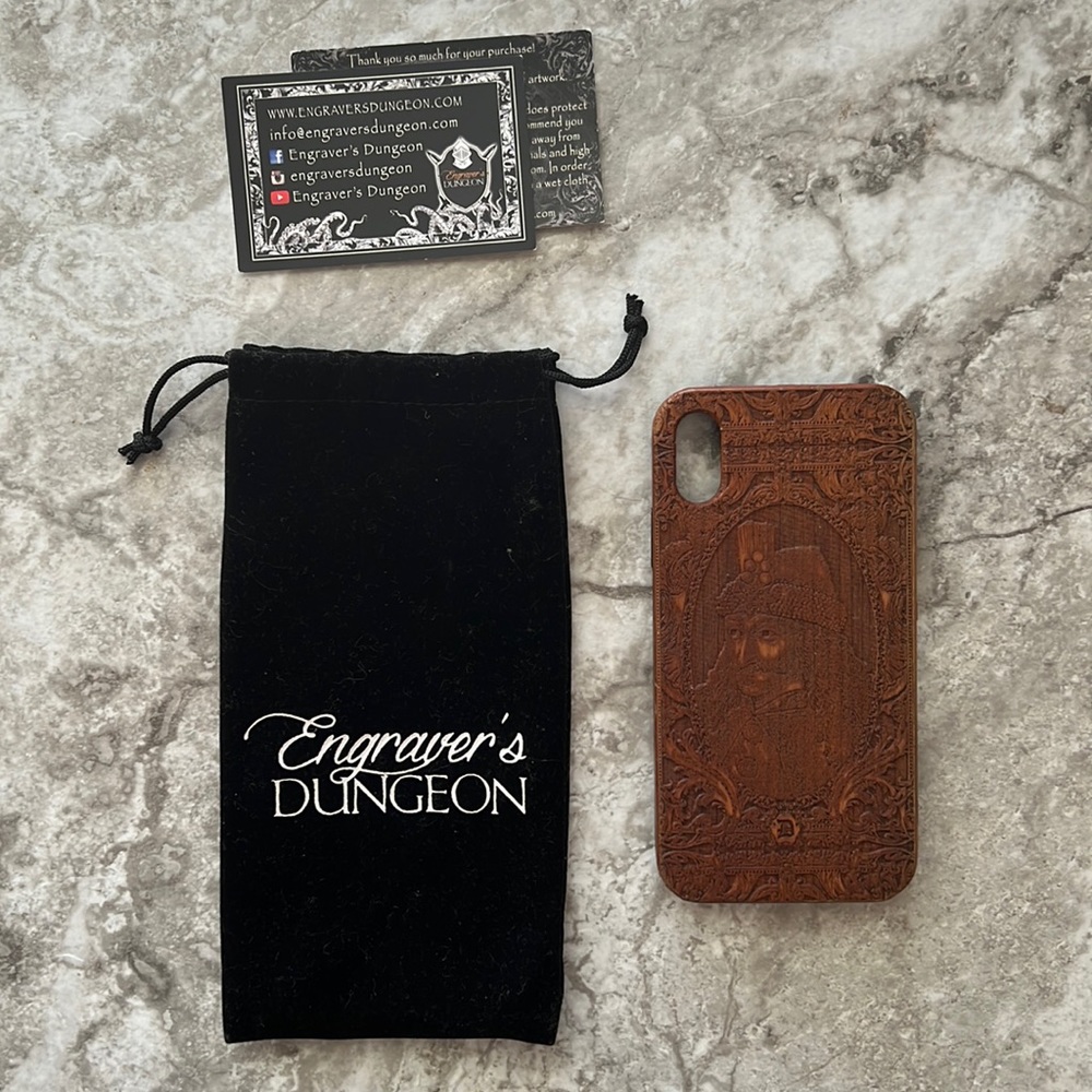 Engraver’s Dungeon Dracula Wood iPhone X Case
